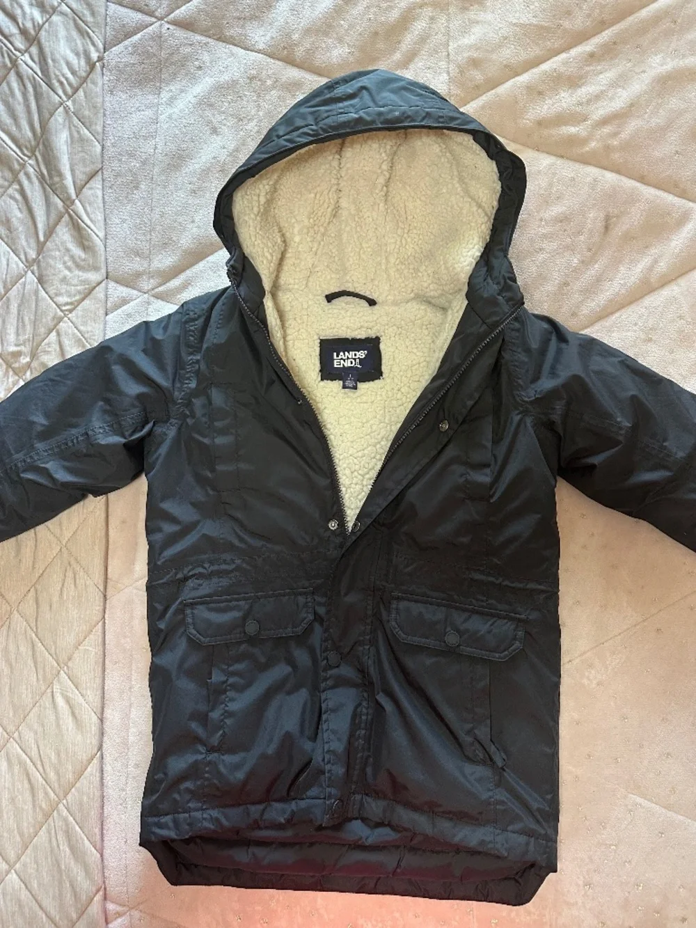 Lands’ End Kids Expedition Waterproof Down Winter Parka L 10-12
